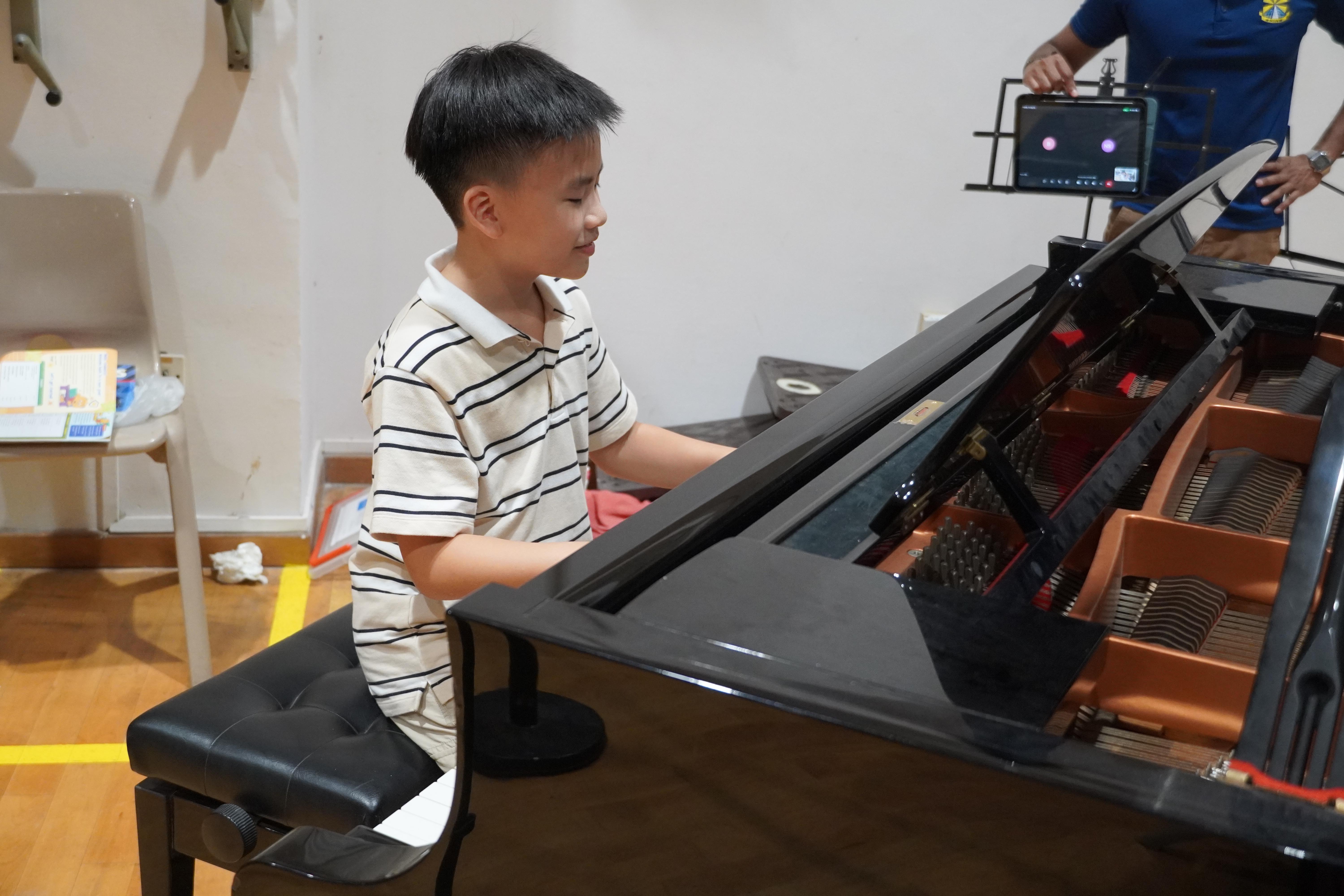 Playing with confidence and joy! Our student shared his love for music through a delightful performance.